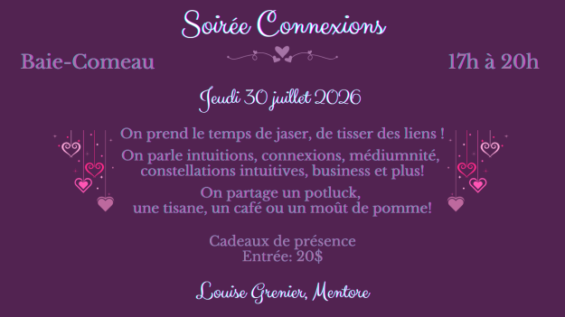Affiche 5 à 8 Connexions Baie-Comeau
